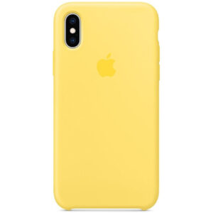 Official Apple Silicone Case for iPhone XS - Canary Yellow