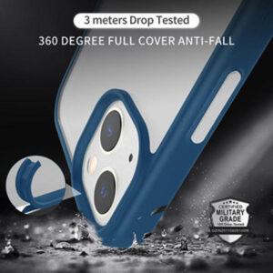 Armoured™ Shield Tough Case for Apple iPhone 13 - Black (red buttons)